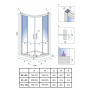 Душова Кабіна Rea LOOK 90X90 Хром REA-K7905