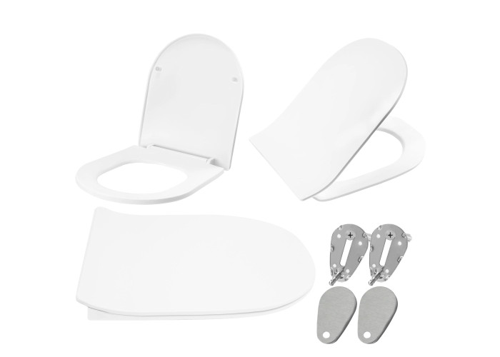Сидіння Для Унітаза PP ABS FLAT WHITE REA-C6002