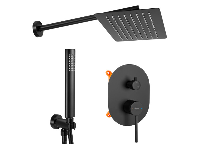 Душовий Гарнітур REA OVAL Чорний BOX REA-P8467