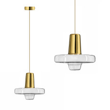 Люстра Скляна Метал Золото LED APP553-1CP OSW-08633