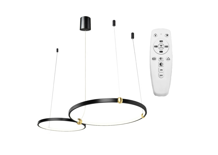 Люстра Чорний Ring LED + Пульт APP763-30-50 OSW-00786