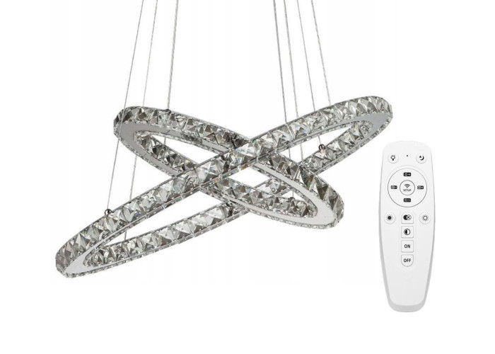 Люстра Кристал Ring 50+30см Пульт APP418-CP OSW-65016