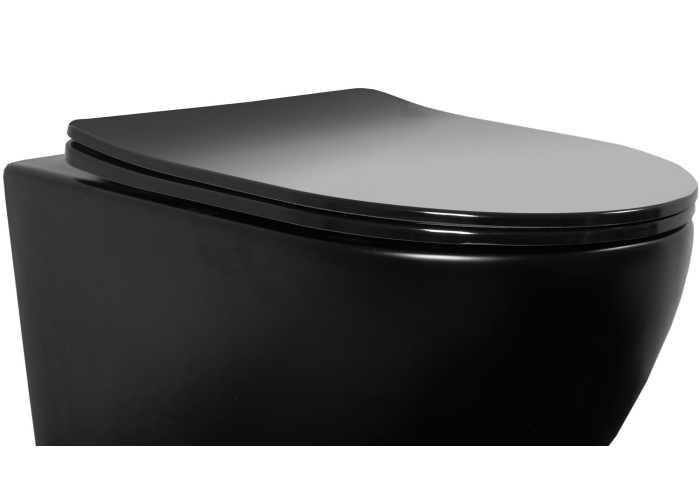Сидіння Для Унітаза UF DUROPLAST FLAT Чорний REA-C6003
