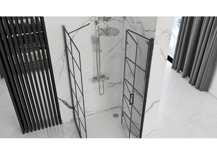 Душова Кабіна REA Molier Чорний 80x90 KPL-8537-8531