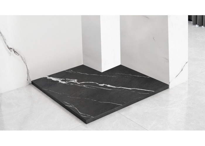 Душовий Піддон Bazalt CARRARA Чорний 90x90 REA-K7003