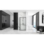 Душова Кабіна REA Space In Чорний 90x90 + Душовий Піддон Чорний Savoy KPL-8881-4803