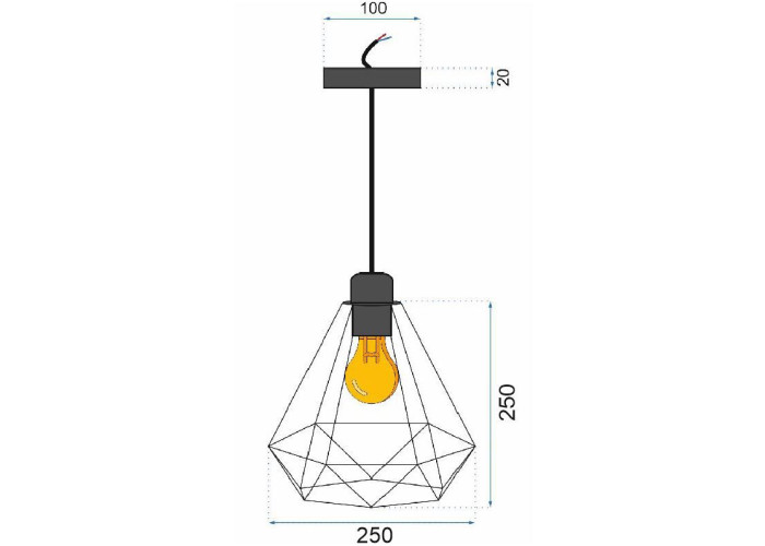 Люстра Геометричний Loft APP678-1CP OSW-05644
