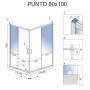 Душова Кабіна REA Punto Чорний 80x100 + Душовий Піддон Savoy Чорний KPL-4806-4087