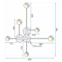Люстра Золото LED APP522-6C OSW-08464