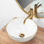 Умивальник Накладний Basin Stella Білий Золото Edge REA-U7445