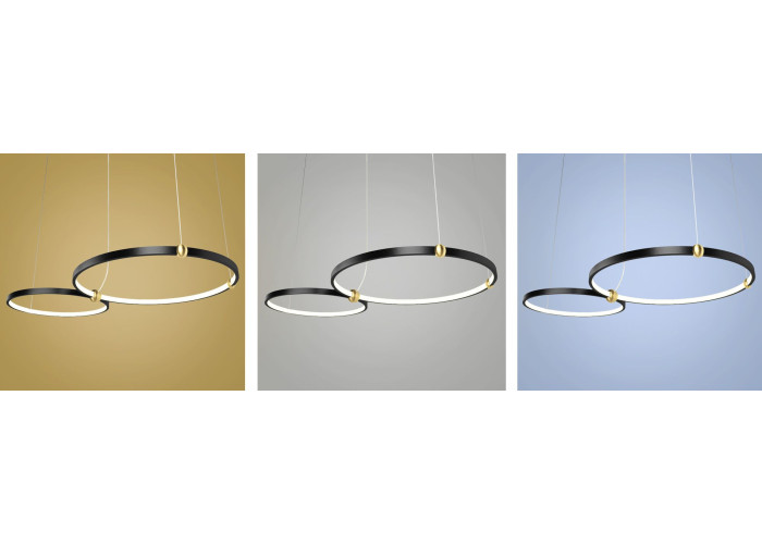 Люстра Чорний Ring LED + Пульт APP763-30-50 OSW-00786