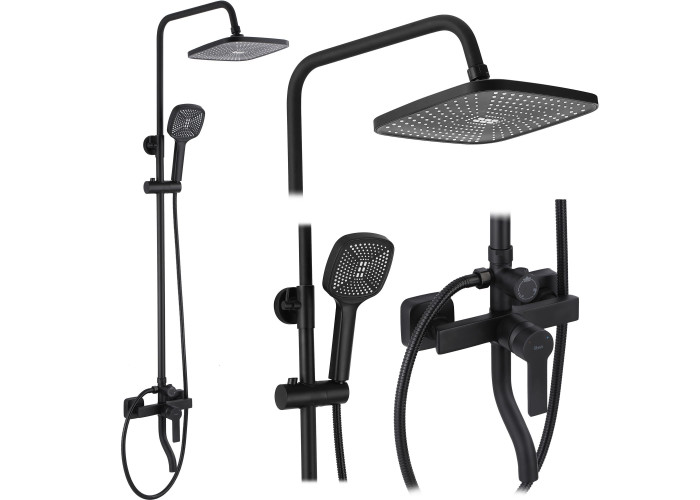 Душевой Гарнітур REA ARGUS BLACK MATT REA-P2389