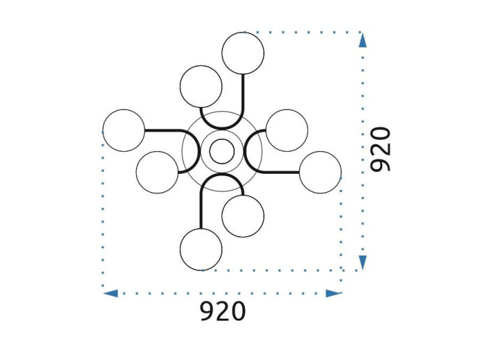 Люстра Сірий APP532-8C OSW-08474