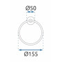 Вішалка для ванної чорна 332915A MIST 05 REA-06904