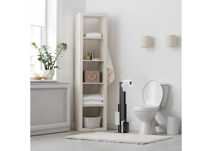 Тримач для Туалетного Папіру Rea Bamboo Чорний HOM-04002