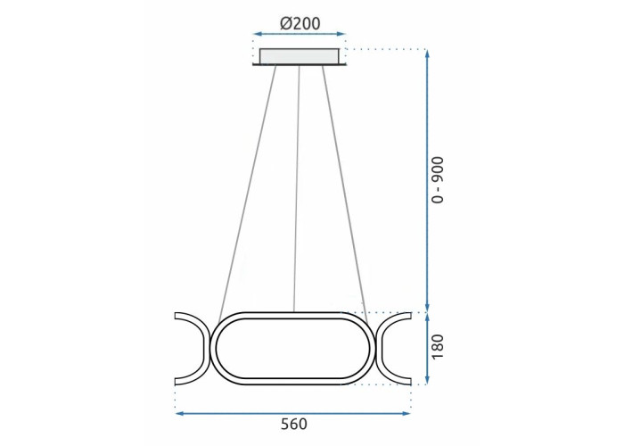 Люстра з Польтом LED APP792-CP OSW-05500