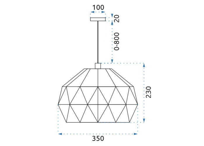 Люстра APP241-1CP Чорний