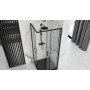 Душова Кабіна REA Punto Чорний 80x80 + Душовий Піддон Savoy Чорний KPL-4800-4804