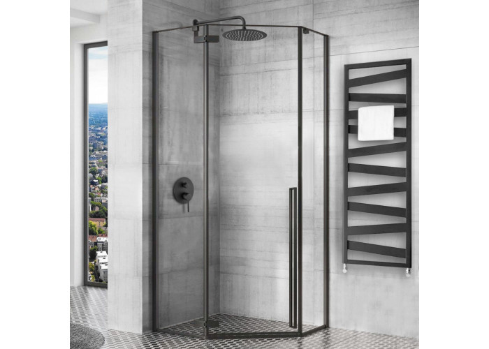 Душова Кабіна REA Diamond 100x100 Чорний REA-K5623