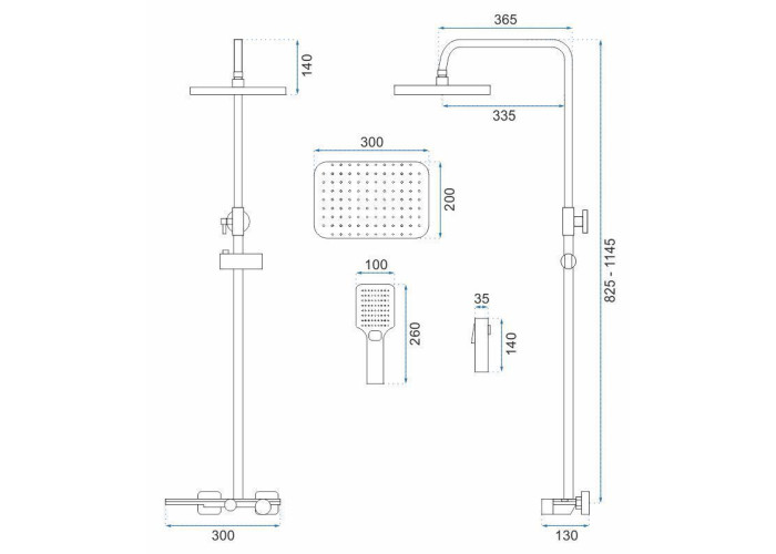 Душовий Гарнітур REA HELIX  Никель Мат INOX REA-P6622