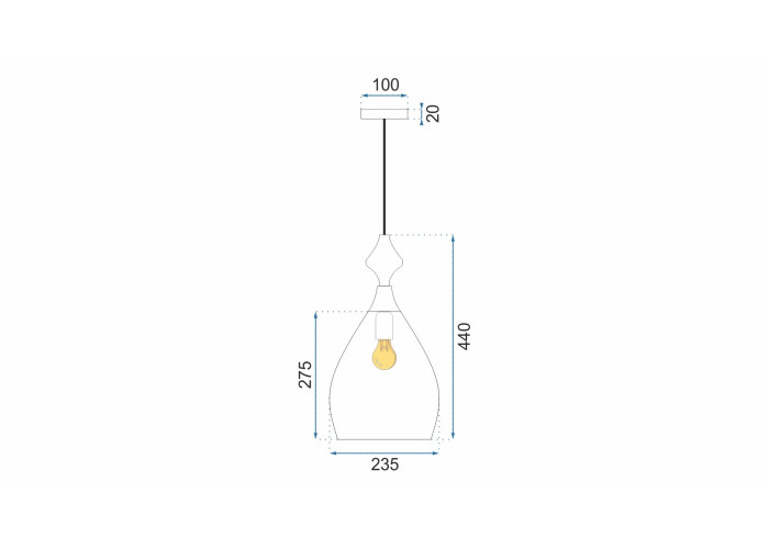 Люстра Скляна Amber APP432-1CP OSW-00561
