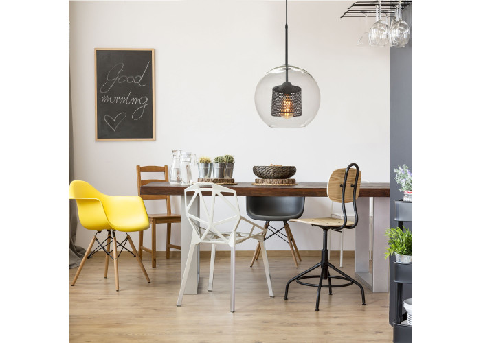 Люстра Скляна Чорний Loft APP558-1CP 25см OSW-08751