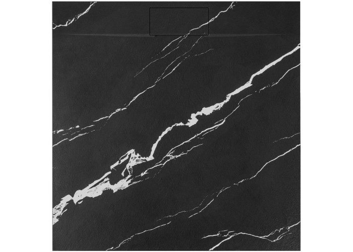Душовий Піддон Bazalt CARRARA Чорний 90x90 REA-K7003