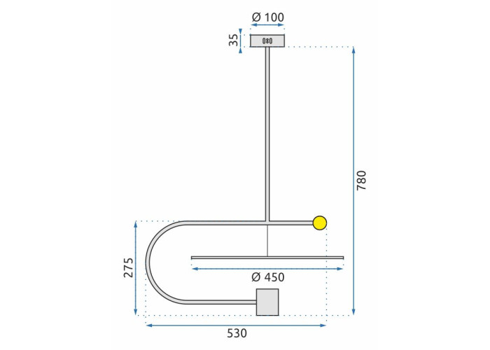 Люстра LED Чорний APP589-1CP OSW-08790