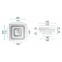 Люстра Кристал LED 24W Квадратна APP409-C APP410-C OSW-65007