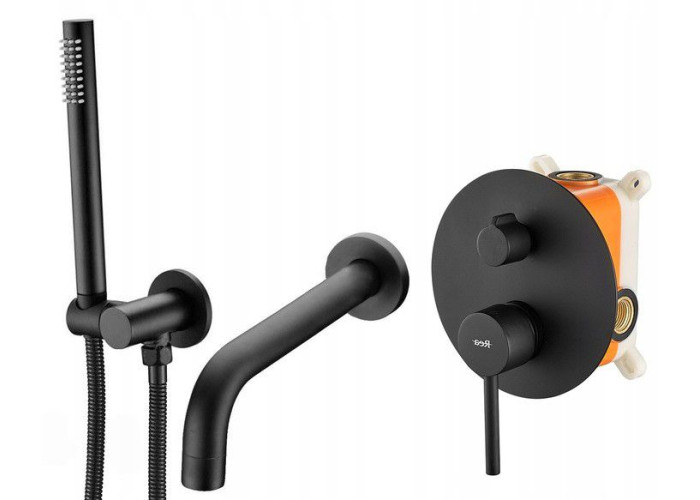 Змішувач для Ванни REA Lungo Чорний + BOX REA-P6300