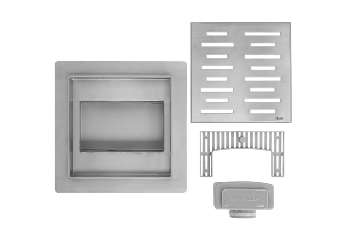 Трап для Душа REA LINE 150x150 Нікель Мат REA-G6205