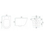 Унітаз Rea CARLO Mini Rimless Duroplast Flat Чорний Золото Edge REA-C8800