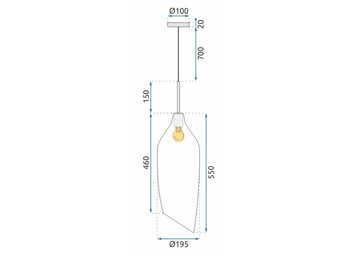Люстра Скляна Modern APP892-1CP OSW-05693