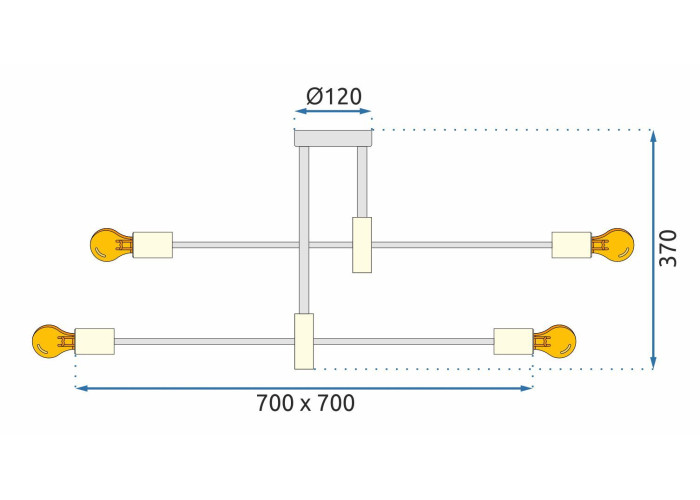 Люстра Золото APP733-8C OSW-08770