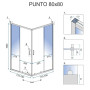 Душова Кабіна REA Punto Чорний 80x80 + Душовий Піддон Savoy Чорний KPL-4800-4804