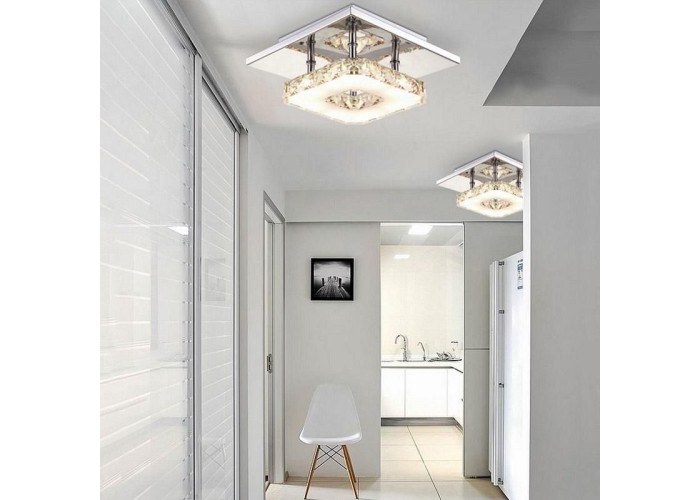 Люстра Кристал Квадратна Glamour 8W APP405-C APP406-C OSW-65003