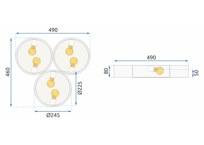 Люстра APP879-C Triple Білий 3x40см OSW-07878