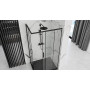 Душова Кабіна REA Punto Чорний 80x100 + Душовий Піддон Savoy Чорний KPL-4806-4087