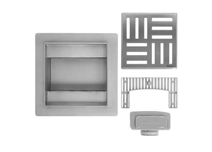 Трап для Душа REA CROSS Нікель Мат 12x12 REA-G6200