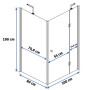 Душова Кабіна REA Easy Clean MADOX 80x100 Хром REA-K4512