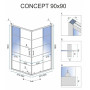 Душова Кабіна REA Concept Чорний 90x90 REA-K5478