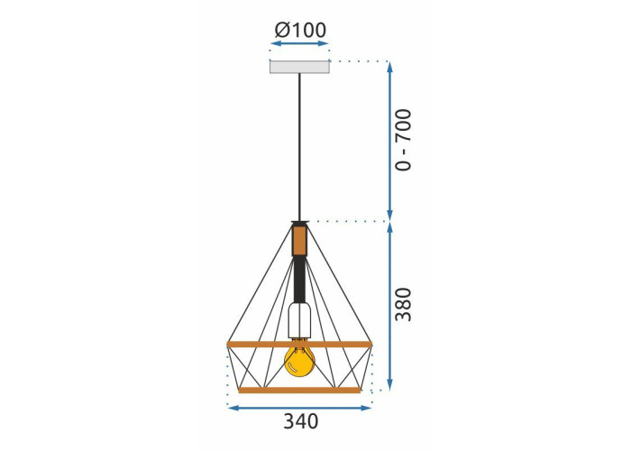 Люстра Loft APP679-1CP OSW-01103