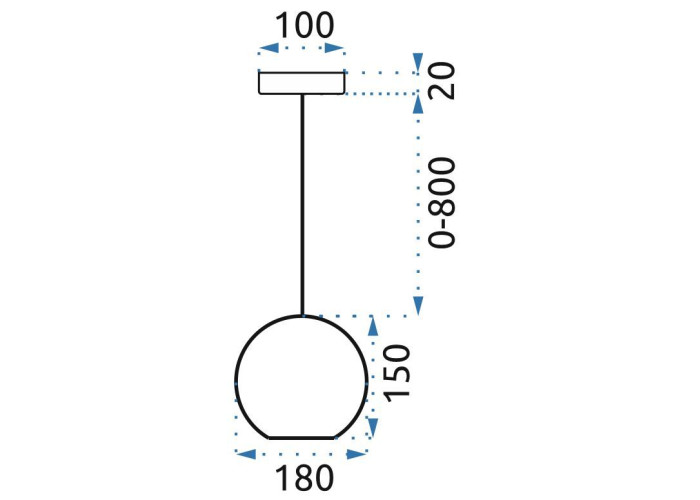 Люстра Куля Хром APP632-1CP OSW-06320