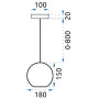 Люстра Куля Хром APP632-1CP OSW-06320