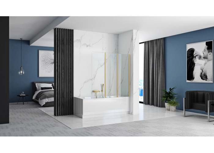 Душова Шторка Rea Agat-3 120 Золото Мат REA-W2501
