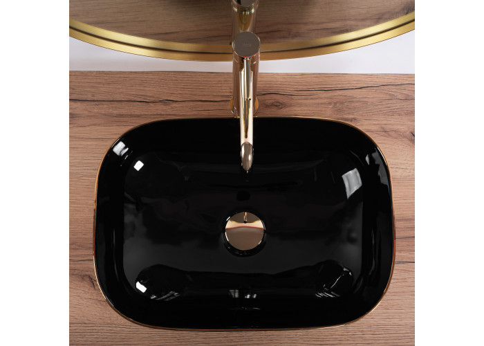Умивальник Rea Belinda BLACK GOLD BRUSH REA-U8780