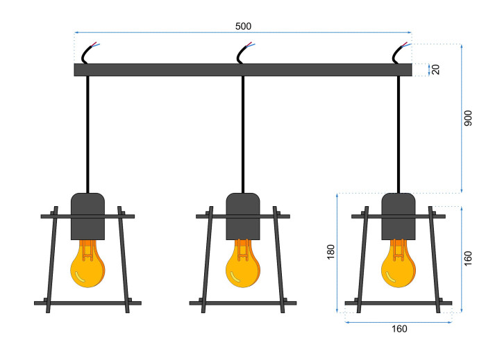 Люстра APP220-3CP OSW-00408