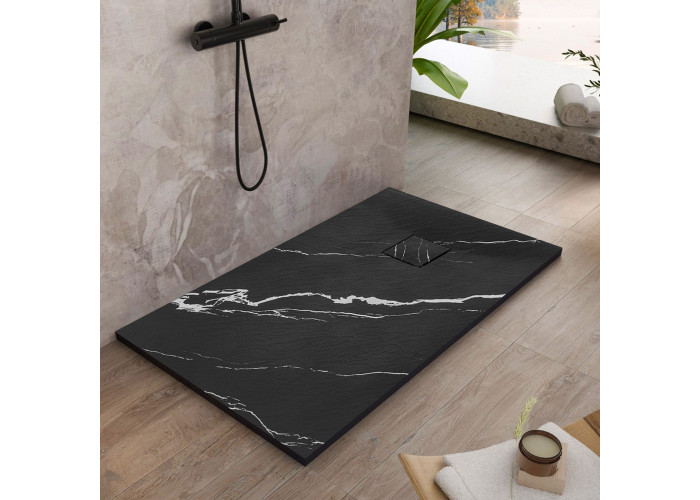 Душовий Піддон Magnum CARRARA Чорний 90x120 REA-K7009