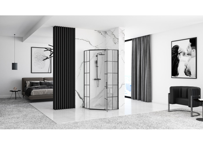 Душова Кабіна REA HEX 80x80 + Душевий Піддон 80x80 KPL-8969-8543