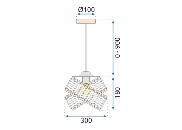 Люстра Кристал APP1105-1CP OSW-06329